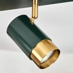 hofstein Plafonnier Campanas Vert, Laiton, 2 lumières