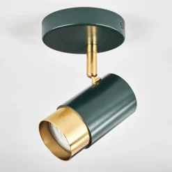 hofstein Plafonnier Campanas Vert, Laiton, 1 lumière