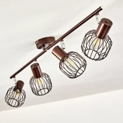 hofstein Plafonnier Cancun Brun, 4 lumières* Spots Et Projecteurs