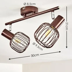 hofstein Plafonnier Cancun Brun, 2 lumières* Spots Et Projecteurs