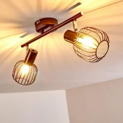 hofstein Plafonnier Cancun Brun, 2 lumières* Spots Et Projecteurs