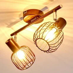 hofstein Plafonnier Cancun Brun, 2 lumières* Spots Et Projecteurs