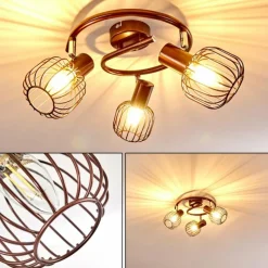 hofstein Plafonnier Cancun Brun, 3 lumières* Spots Et Projecteurs