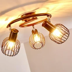 hofstein Plafonnier Cancun Brun, 3 lumières* Spots Et Projecteurs