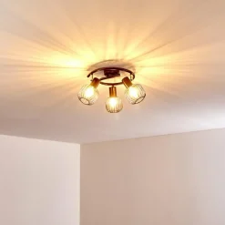 hofstein Plafonnier Cancun Brun, 3 lumières* Spots Et Projecteurs