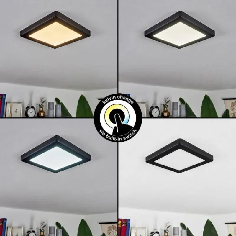 hofstein Plafonnier Canditas LED Noir, 1 lumière* Éclairage Led