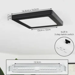 hofstein Plafonnier Canditas LED Noir, 1 lumière* Éclairage Led