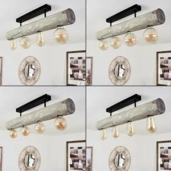 Luminaires Scandinaves-hofstein Plafonnier Canedo Noir, 4 lumières