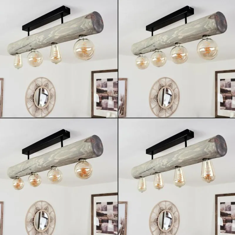 Luminaires Scandinaves-hofstein Plafonnier Canedo Noir, 4 lumières