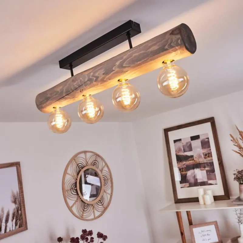 Luminaires Scandinaves-hofstein Plafonnier Canedo Noir, 4 lumières