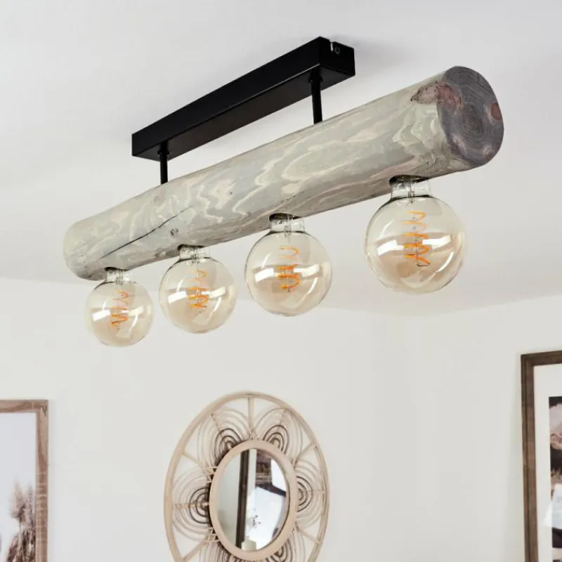 Luminaires Scandinaves-hofstein Plafonnier Canedo Noir, 4 lumières