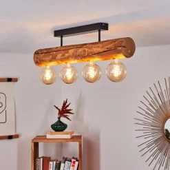 Luminaires Scandinaves-hofstein Plafonnier Canedo Noir, 4 lumières