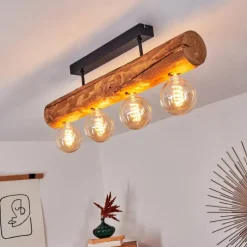 Luminaires Scandinaves-hofstein Plafonnier Canedo Noir, 4 lumières