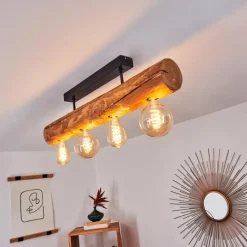 Luminaires Scandinaves-hofstein Plafonnier Canedo Noir, 4 lumières