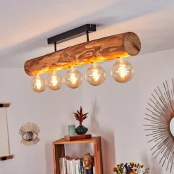 Luminaires Scandinaves-hofstein Plafonnier Canedo Noir, 5 lumières