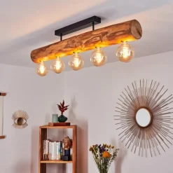 Luminaires Scandinaves-hofstein Plafonnier Canedo Noir, 5 lumières