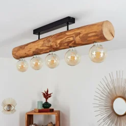 Luminaires Scandinaves-hofstein Plafonnier Canedo Noir, 5 lumières