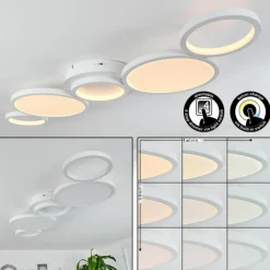 hofstein Plafonnier Carabajal LED Blanc, 1 lumière