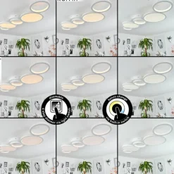 hofstein Plafonnier Carabajal LED Blanc, 1 lumière