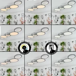 hofstein Plafonnier Carabajal LED Titane, 1 lumière