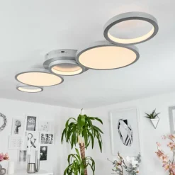 hofstein Plafonnier Carabajal LED Titane, 1 lumière