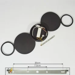 hofstein Plafonnier Carabajal LED Noir, 1 lumière