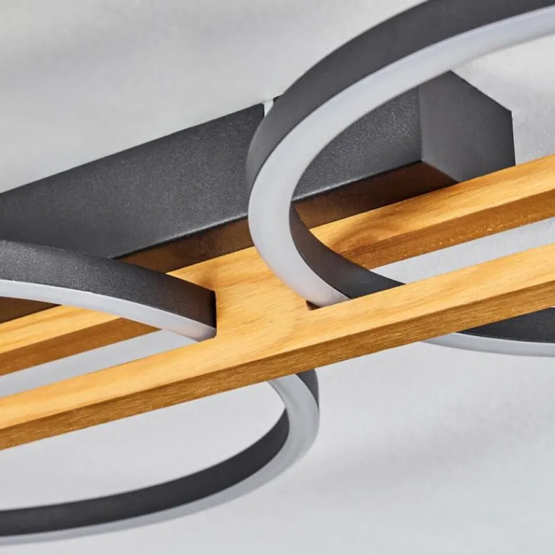 hofstein Plafonnier Carcano LED Brun, Noir, 2 lumières