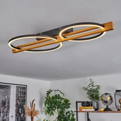 hofstein Plafonnier Carcano LED Brun, Noir, 2 lumières