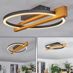 hofstein Plafonnier Carcano LED Écru, Noir, 1 lumière