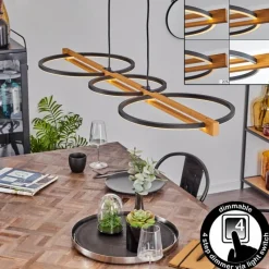 hofstein Plafonnier Carcano LED Noir, 1 lumière