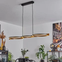 hofstein Plafonnier Carcano LED Noir, 1 lumière