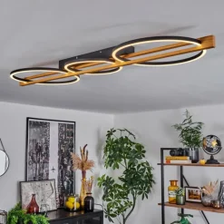 hofstein Plafonnier Carcano LED Noir, 3 lumières