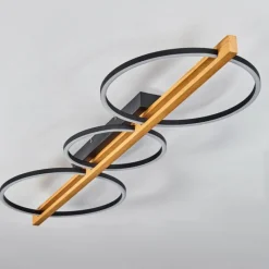 hofstein Plafonnier Carcano LED Noir, 3 lumières