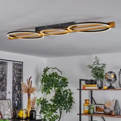 hofstein Plafonnier Carcano LED Noir, 3 lumières