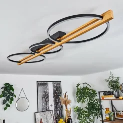 hofstein Plafonnier Carcano LED Noir, 3 lumières