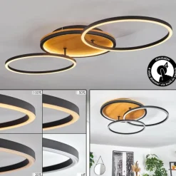 hofstein Plafonnier Cardozo LED Écru, Noir, 1 lumière