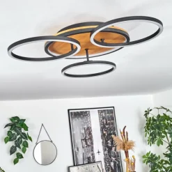 hofstein Plafonnier Cardozo LED Écru, Noir, 1 lumière