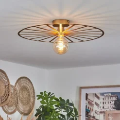 Lampes Vintages & Rétros-hofstein Plafonnier Carqueja Laiton, 1 lumière