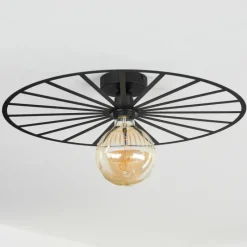 Lampes Industrielles-hofstein Plafonnier Carqueja Noir, 1 lumière