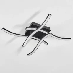 hofstein Plafonnier Casais LED Noir, 4 lumières