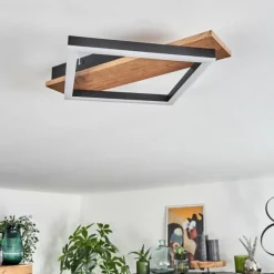 hofstein Plafonnier Cascada Brun, Couleur bois, Noir, 1 lumière