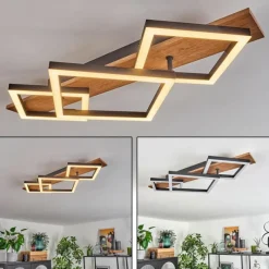 hofstein Plafonnier Cascada Brun, Couleur bois, Noir, 1 lumière