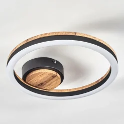 hofstein Plafonnier Cascada LED Brun, Couleur bois, Noir, 1 lumière