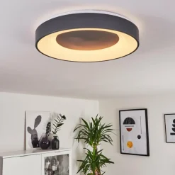 hofstein Plafonnier Casina LED Anthracite, Blanc, 1 lumière, Télécommandes
