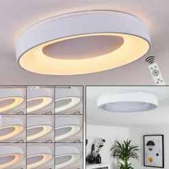 hofstein Plafonnier Casina LED Blanc, 1 lumière, Télécommandes
