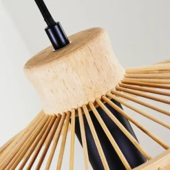 Style Boho-Chic-hofstein Plafonnier Castries Noir, 1 lumière