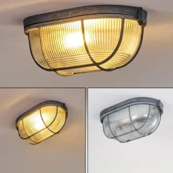 hofstein Plafonnier Catawba Gris, 1 lumière