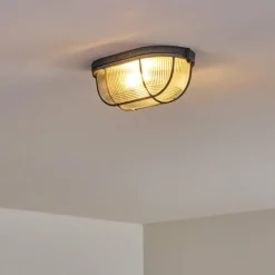 hofstein Plafonnier Catawba Gris, 1 lumière