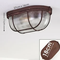 hofstein Plafonnier Catawba Rouille, 1 lumière