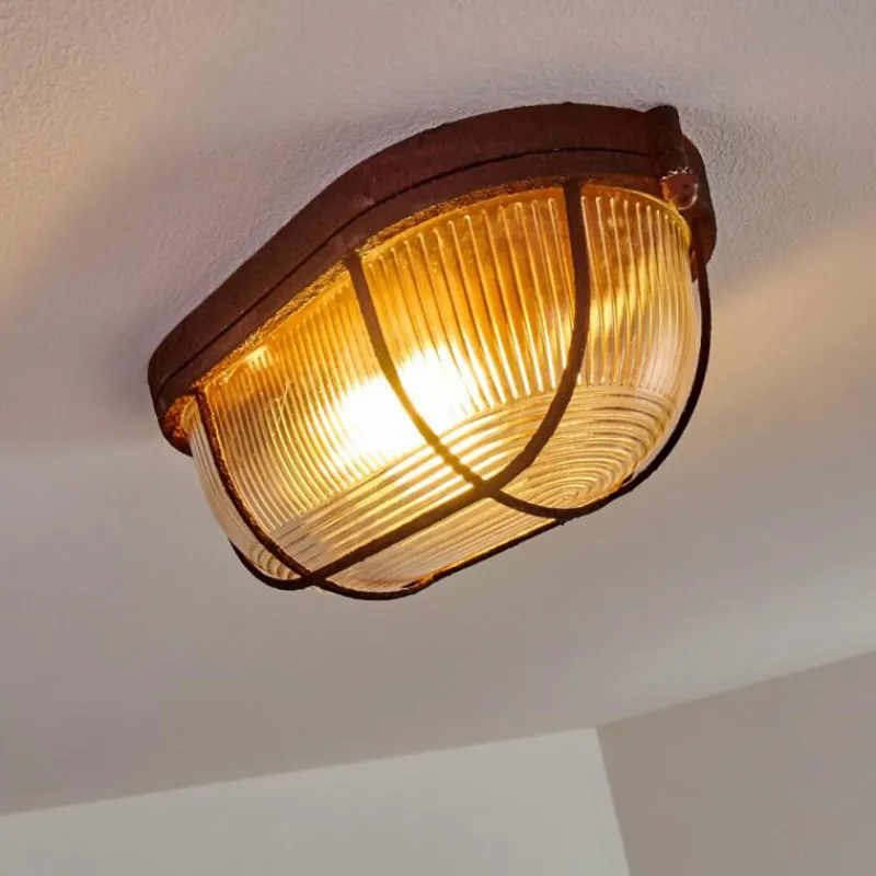 hofstein Plafonnier Catawba Rouille, 1 lumière